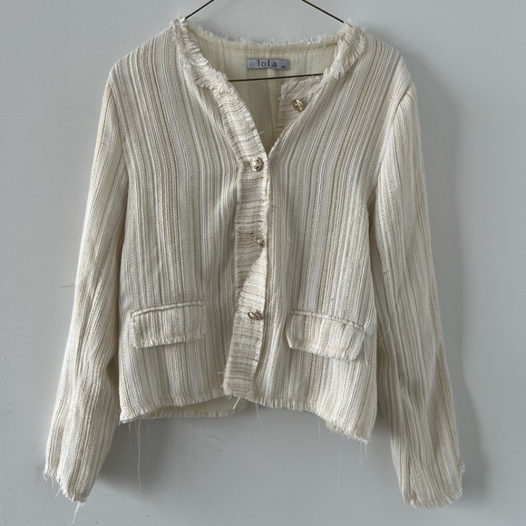 lola Jackets & Blazers - Cream tweed jacket